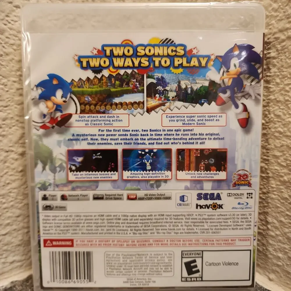 Game - Sonic Generations [GH] (NEW) - PS3